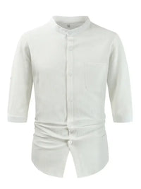 Men's Plus Size Button Down Half Sleeve Shirt