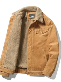 Men's Plus Size Button Up Fleece Jacket