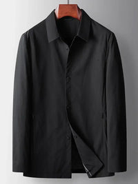 Men's Plus Size Button Up Long Sleeve Jacket