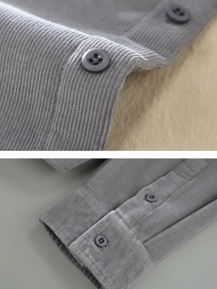 Men's Plus Size Button Up Long Sleeve Jacket