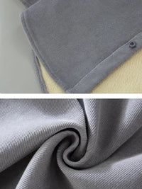 Men's Plus Size Button Up Long Sleeve Jacket