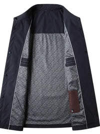 Men's Plus Size Button Up Long Sleeve Jacket