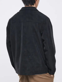 Men's Plus Size Button Up Long Sleeve Jacket