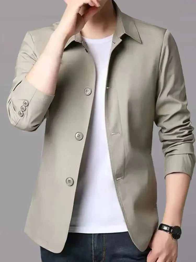 Men's Plus Size Button Up Long Sleeve Jacket - Update AvenueMen's OuterwearTrendsi100400906419681100400906419681Men's Plus Size Button Up Long Sleeve JacketLight Gray