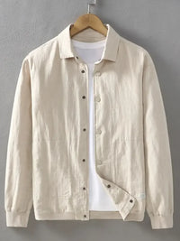Men's Plus Size Button Up Long Sleeve Shacket