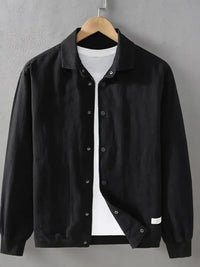 Men's Plus Size Button Up Long Sleeve Shacket