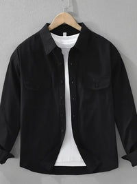 Men's Plus Size Button Up Long Sleeve Shirt