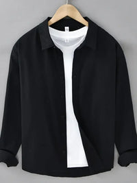 Men's Plus Size Button Up Long Sleeve Shirt
