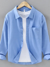 Men's Plus Size Button Up Long Sleeve Shirt