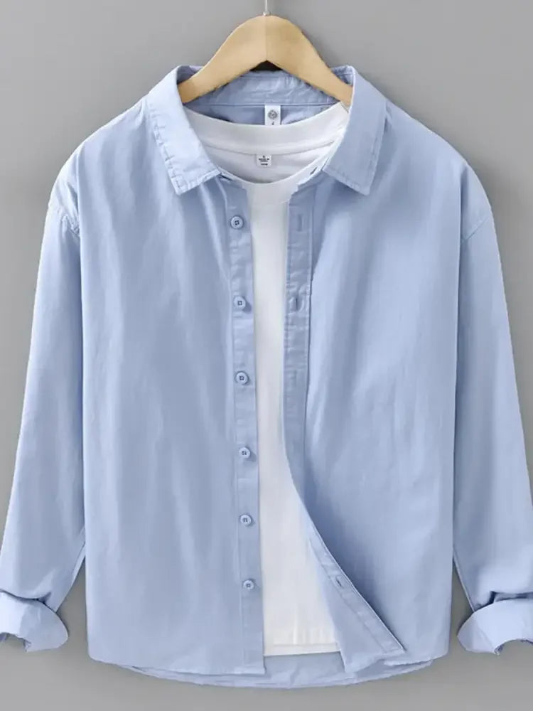 Men's Plus Size Button Up Long Sleeve Shirt