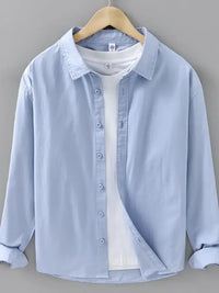 Men's Plus Size Button Up Long Sleeve Shirt