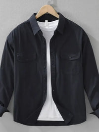 Men's Plus Size Button Up Long Sleeve Shirt