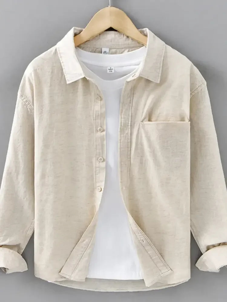 Men's Plus Size Button Up Long Sleeve Shirt