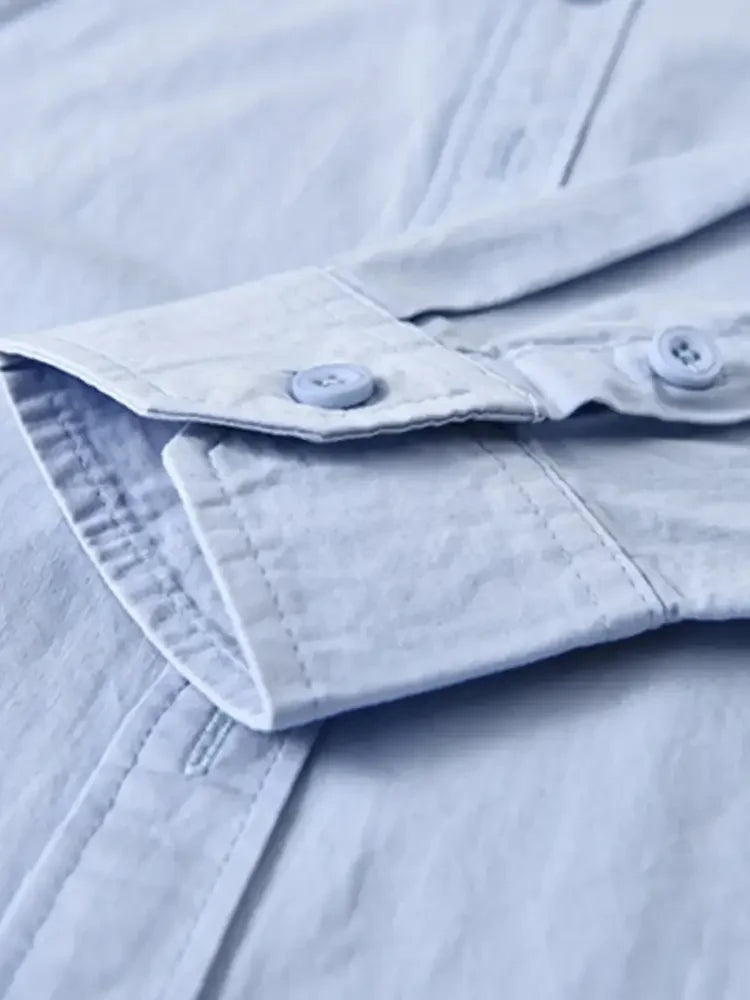 Men's Plus Size Button Up Long Sleeve Shirt