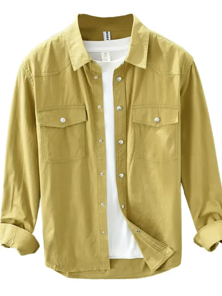 Men's Plus Size Button Up Long Sleeve Shirt
