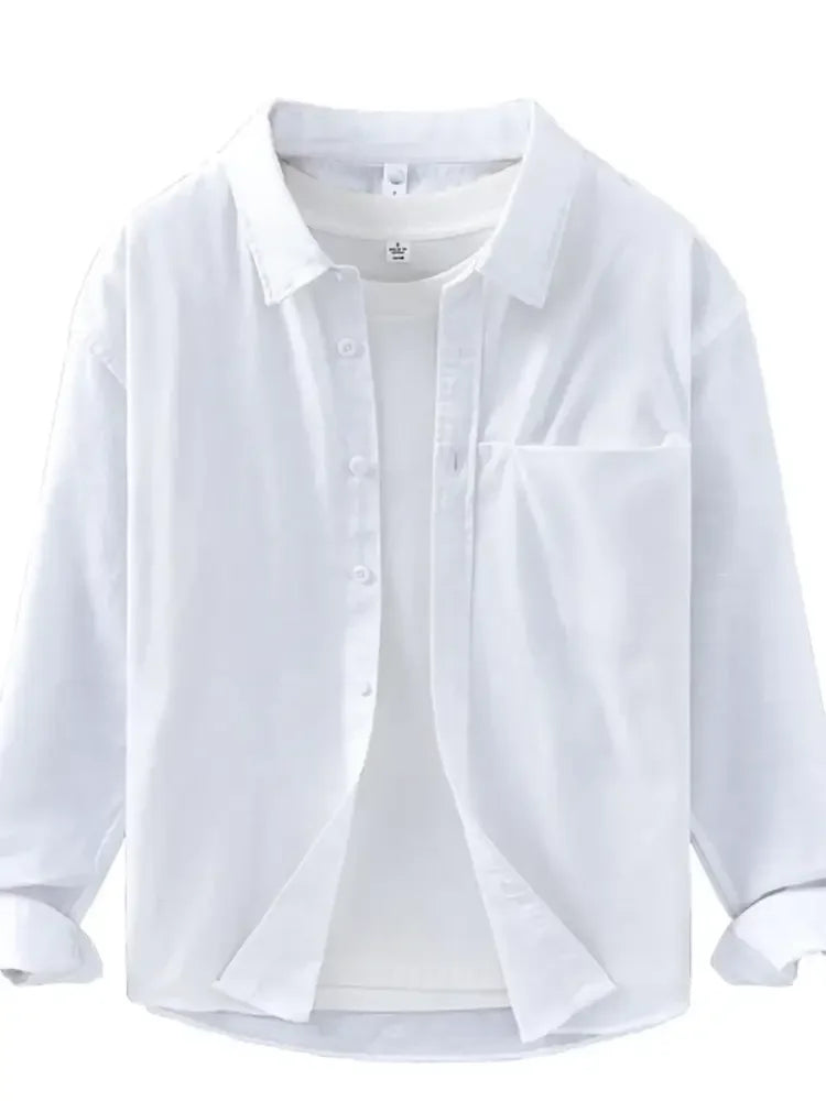 Men's Plus Size Button Up Long Sleeve Shirt