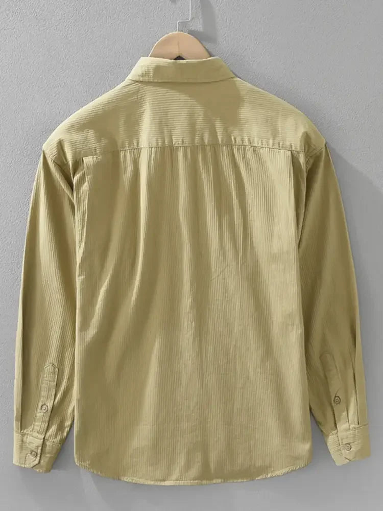 Men's Plus Size Button Up Long Sleeve Shirt