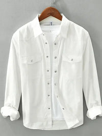 Men's Plus Size Button Up Long Sleeve Shirt