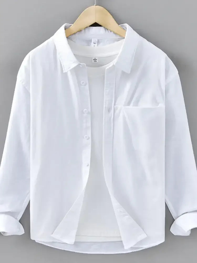 Men's Plus Size Button Up Long Sleeve Shirt
