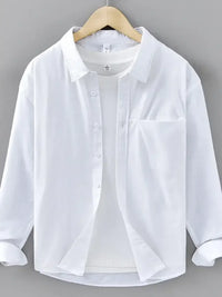 Men's Plus Size Button Up Long Sleeve Shirt
