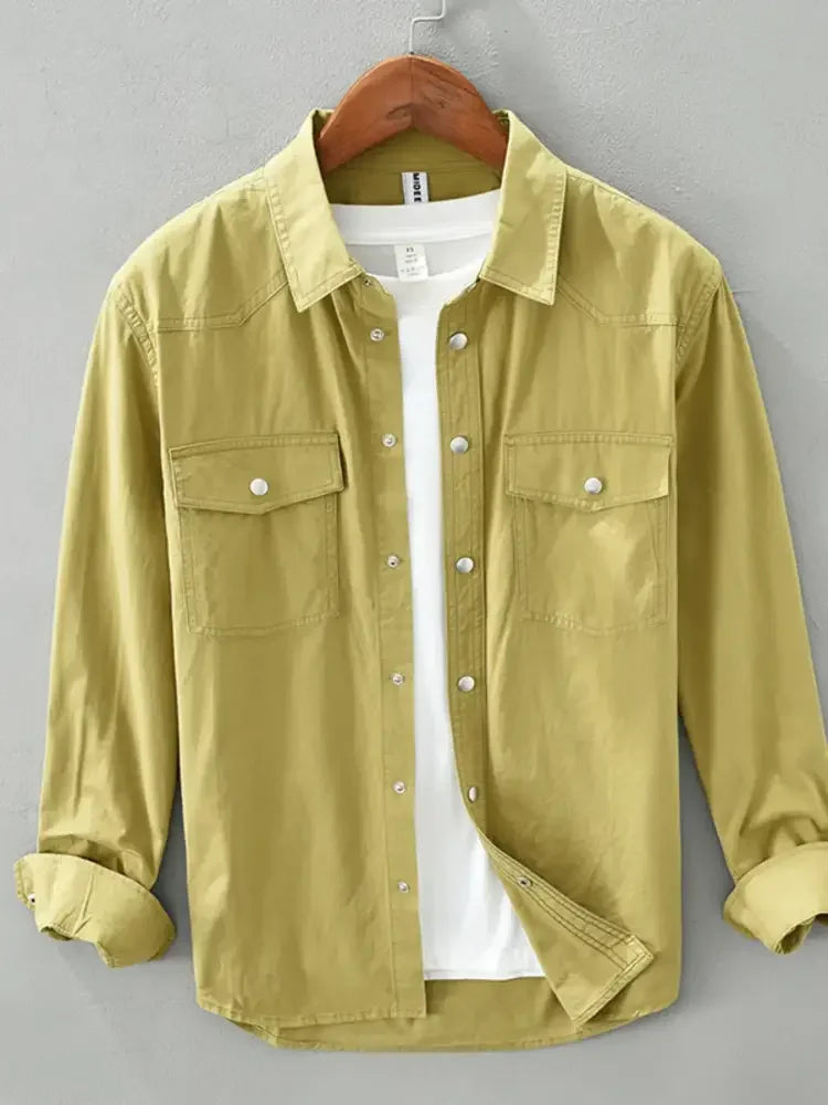 Men's Plus Size Button Up Long Sleeve Shirt