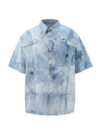 Men's Plus Size Button Up Short Sleeve Denim Shirt - Update AvenueTrendsi100400702594612100400702594612Men's Plus Size Button Up Short Sleeve Denim ShirtLight Blue