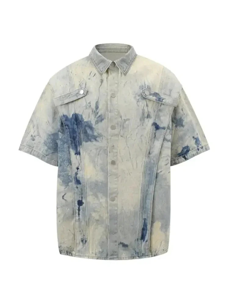 Men's Plus Size Button Up Short Sleeve Denim Shirt - Update AvenueTrendsi100400702596956100400702596956Men's Plus Size Button Up Short Sleeve Denim ShirtAir Force Blue