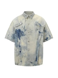 Men's Plus Size Button Up Short Sleeve Denim Shirt - Update AvenueTrendsi100400702596956100400702596956Men's Plus Size Button Up Short Sleeve Denim ShirtAir Force Blue