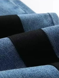 Men's Plus Size Button Up Vest and Pants Denim Set