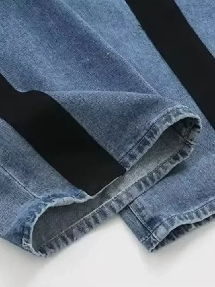 Men's Plus Size Button Up Vest and Pants Denim Set
