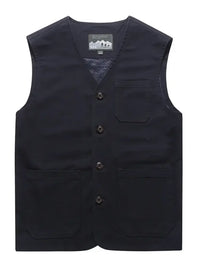 Men's Plus Size Button Up Vest