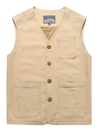 Men's Plus Size Button Up Vest