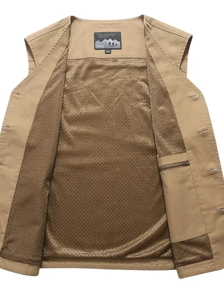 Men's Plus Size Button Up Vest