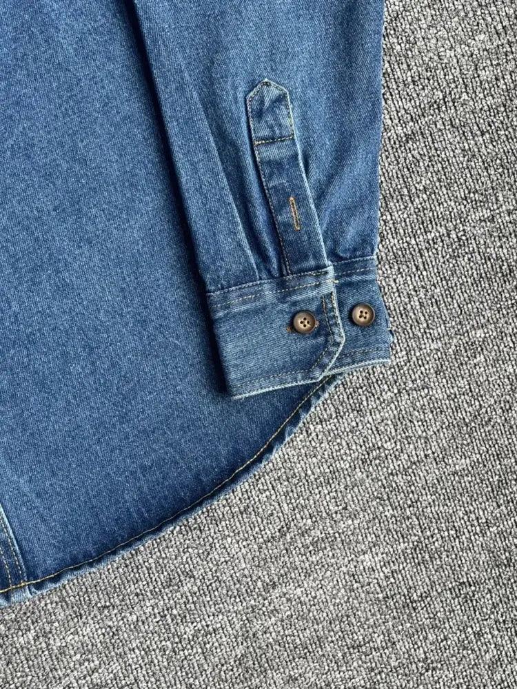 Men's Plus Size Button Up Washed Denim Shirt - Update AvenueTrendsi100400467234025100400467234025Men's Plus Size Button Up Washed Denim ShirtLight Blue