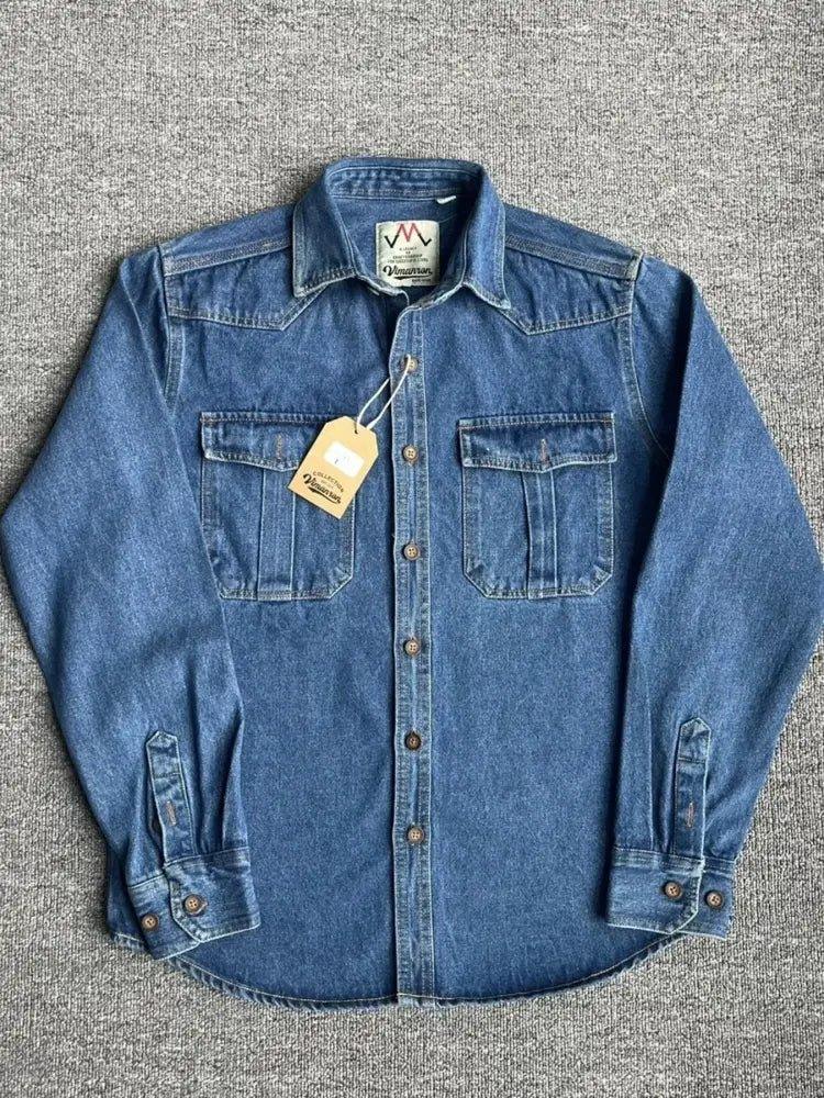 Men's Plus Size Button Up Washed Denim Shirt - Update AvenueTrendsi100400467234025100400467234025Men's Plus Size Button Up Washed Denim ShirtLight Blue