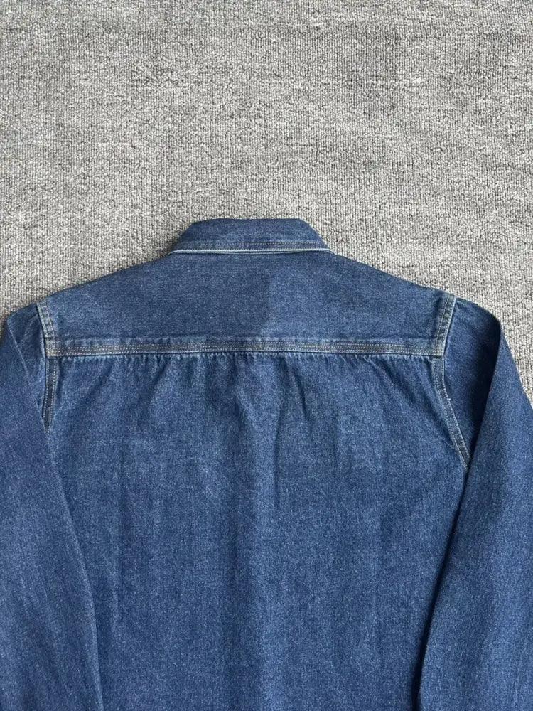 Men's Plus Size Button Up Washed Denim Shirt - Update AvenueTrendsi100400467234025100400467234025Men's Plus Size Button Up Washed Denim ShirtLight Blue