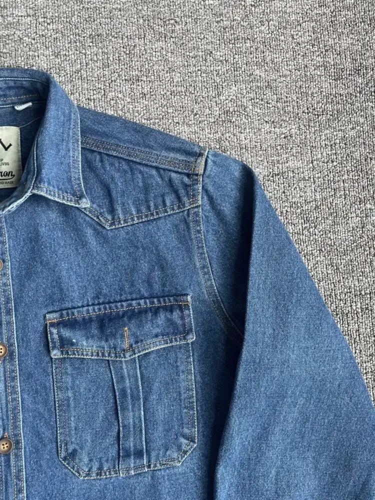 Men's Plus Size Button Up Washed Denim Shirt - Update AvenueTrendsi100400467234025100400467234025Men's Plus Size Button Up Washed Denim ShirtLight Blue