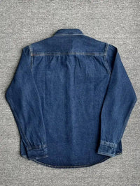 Men's Plus Size Button Up Washed Denim Shirt - Update AvenueTrendsi100400467234846100400467234846Men's Plus Size Button Up Washed Denim ShirtDark Blue