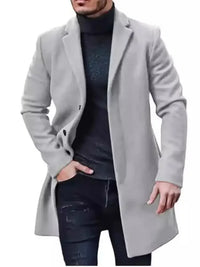 Men's Plus Size Classic Long Sleeve Overcoat