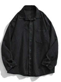 Men's Plus Size Collared Neck Long Sleeve Denim Shirt - Update AvenueTrendsi100400452424143100400452424143Men's Plus Size Collared Neck Long Sleeve Denim ShirtBlack
