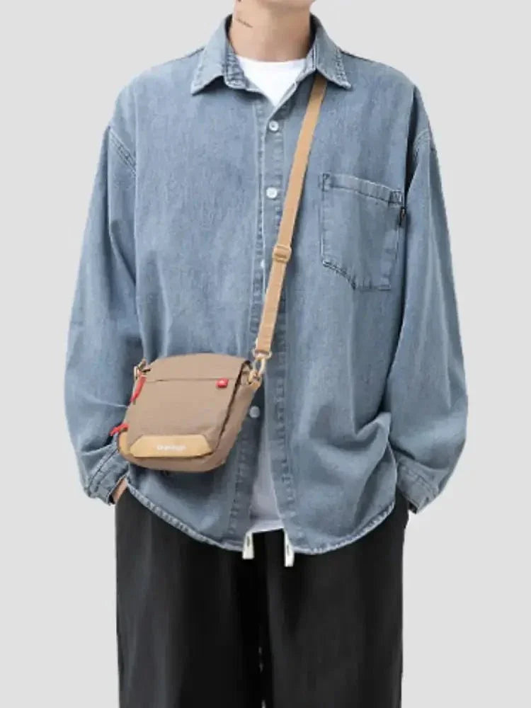 Men's Plus Size Collared Neck Long Sleeve Denim Shirt - Update AvenueTrendsi100400452424990100400452424990Men's Plus Size Collared Neck Long Sleeve Denim ShirtLight Blue