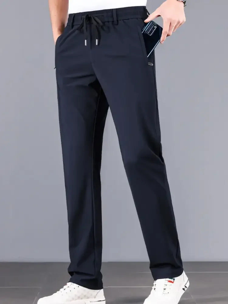 Men's Plus Size Drawstring Pocketed Pants