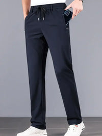 Men's Plus Size Drawstring Pocketed Pants