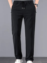 Men's Plus Size Drawstring Pocketed Pants