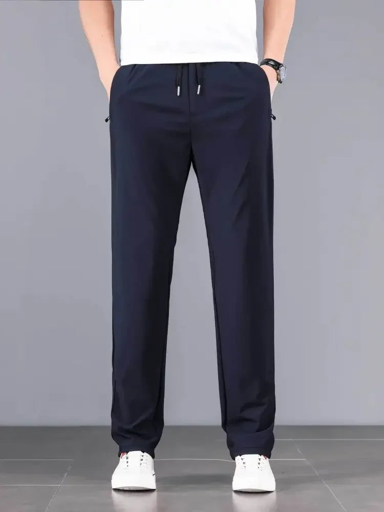 Men's Plus Size Drawstring Pocketed Pants