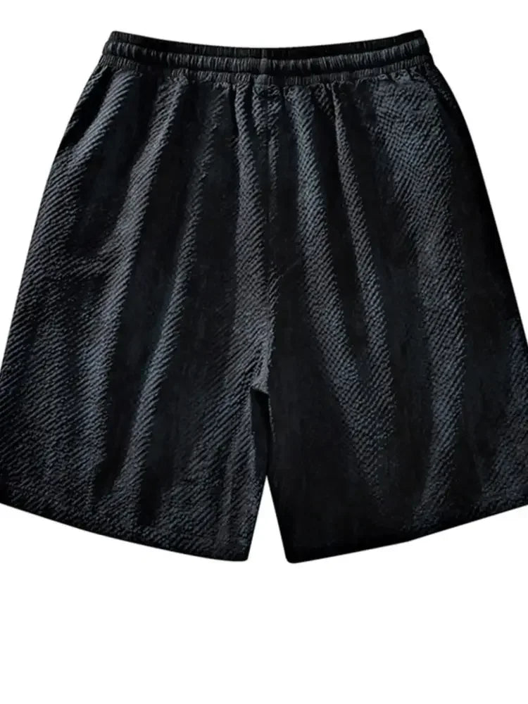 Men's Plus Size Drawstring Shorts with Pockets
