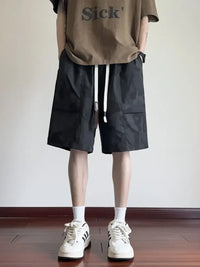 Men's Plus Size Drawstring Wide Leg Shorts