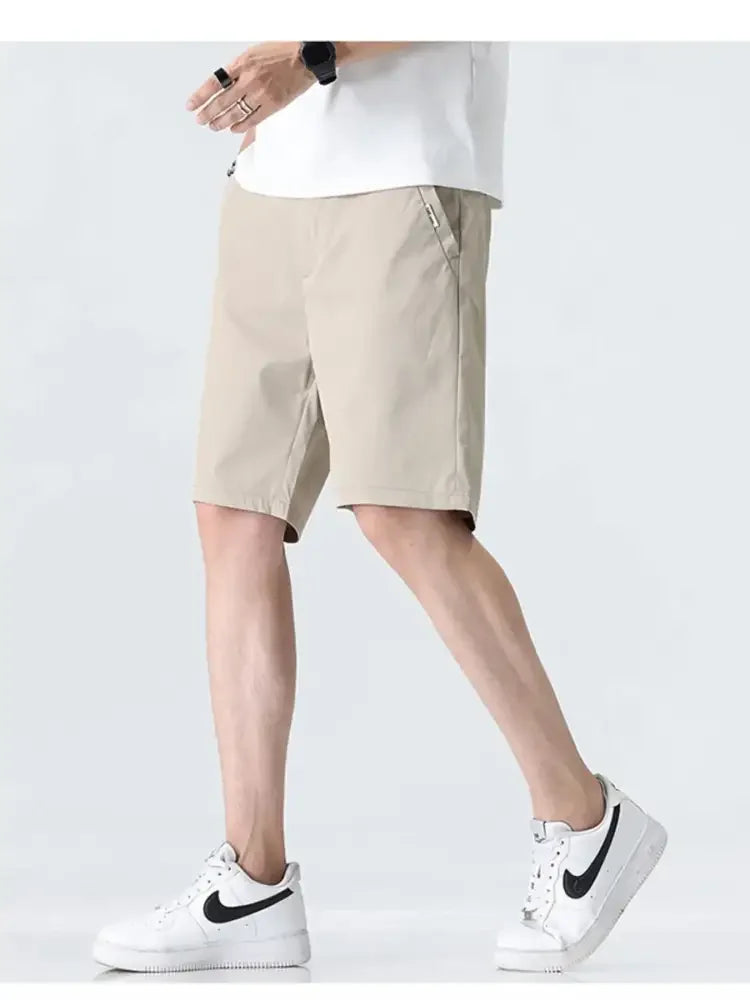 Men's Plus Size Elastic Waistband Shorts with Pockets