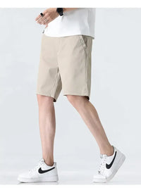 Men's Plus Size Elastic Waistband Shorts with Pockets