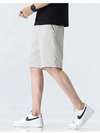 Men's Plus Size Elastic Waistband Shorts with Pockets